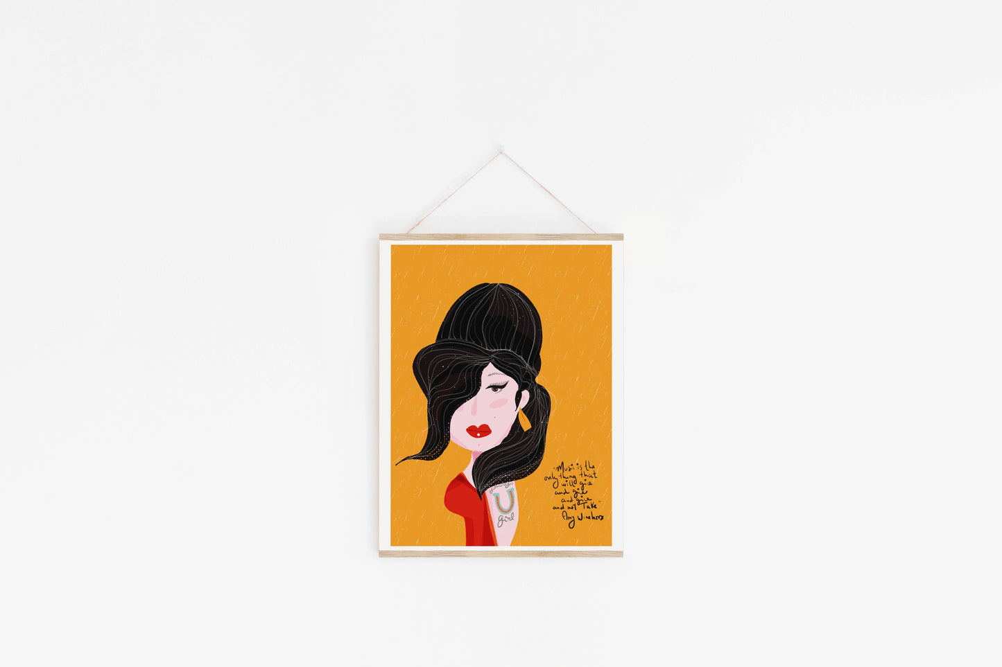 Amy Winehouse Art Print – Iconic Musician Wall Art, Bold Tribute Portrait, Inspirational Singer Decor