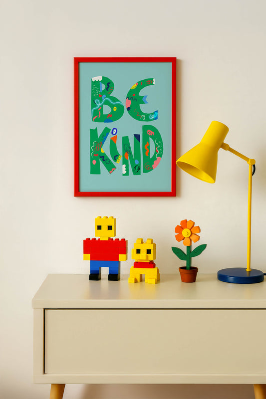 BE KIND 2 Art Print | Positive Affirmation Wall Art
