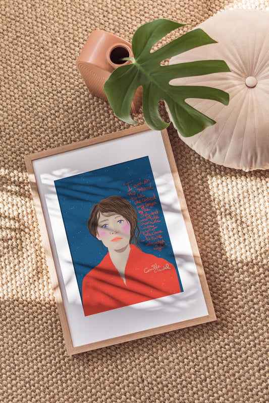 Camille Claudel Art Print – Sculptor Portrait, Feminist Artist Wall Art, Inspirational Creative Legacy Decor - VIOLETREDSTUDIO