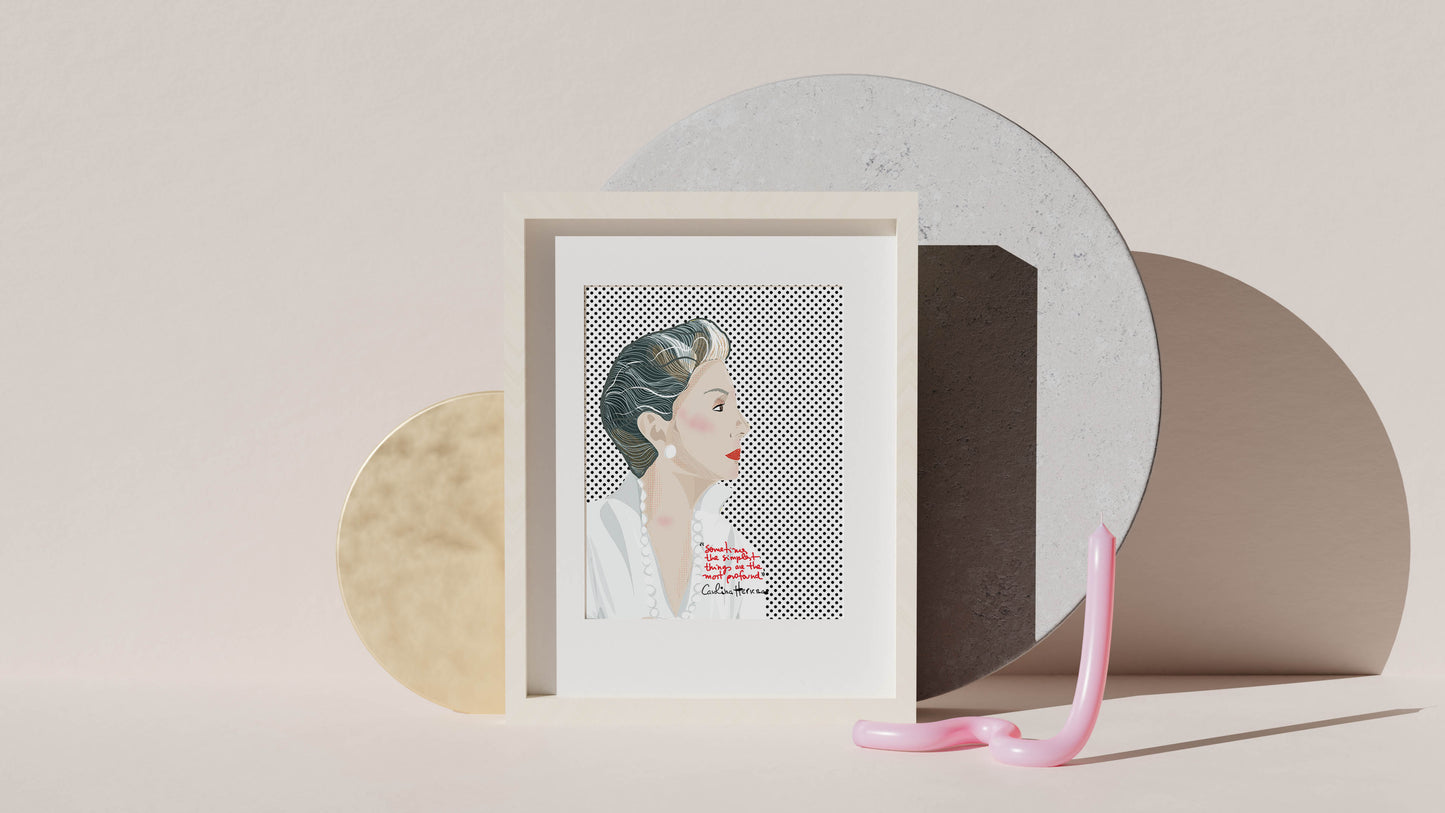 Carolina Herrera Art Print – Fashion Icon Wall Art, Elegant Designer Portrait, Inspirational Style & Confidence Decor