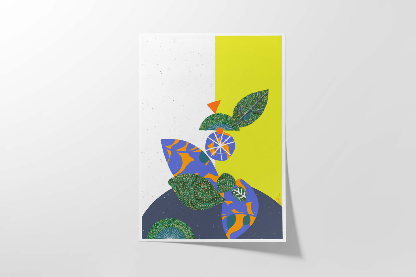 Chartruse #1, Energizing Wall Art, Chartreuse Art Print, Cubicle Decor - VIOLETREDSTUDIO