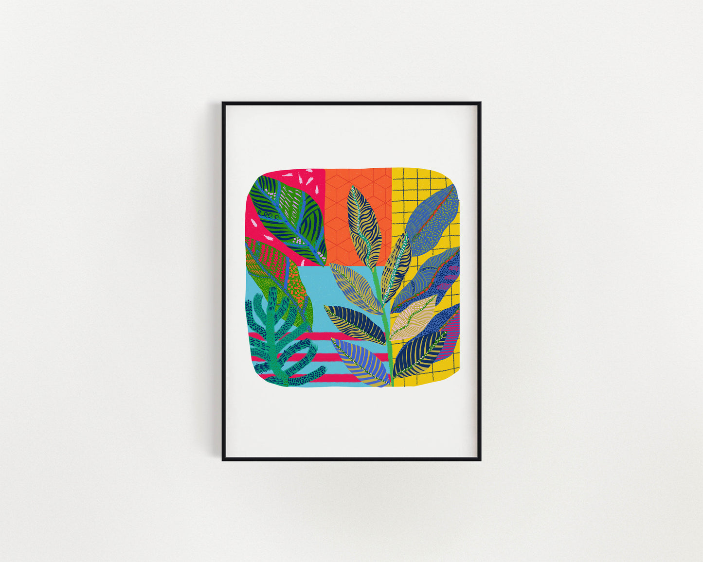 Bold Greenery Art Print - Colorful Eclectic Poster, Trendy Wall Art for Dorm Rooms & Home Decor Decor (Copy) - VIOLETREDSTUDIO