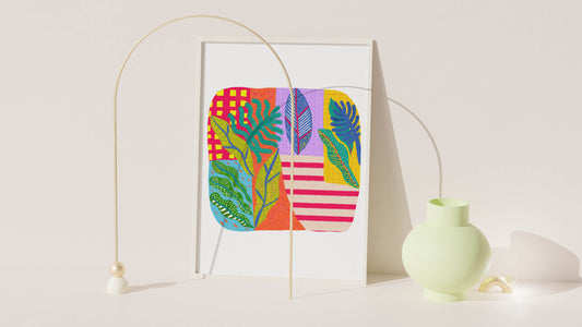 Dopamine Decor #3, Living Room Wall Art, Mood Boosting Bedroom Decor - VIOLETREDSTUDIO