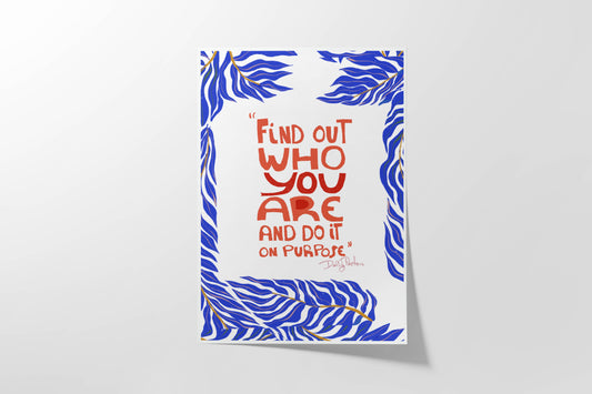 InspirationalTypographic Art Print – Perfect Gift for Best Friend, College Room Décor, or Statement Dorm Art - VIOLETREDSTUDIO