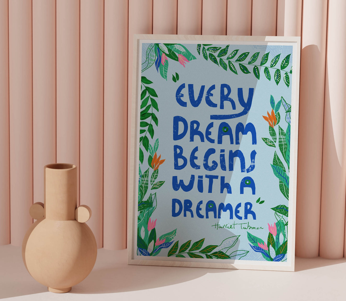 Harriet Tubman Inspirational Quote Print - ‘Every Dream Begins with a Dreamer,’ Perfect for Cubicle & Dorm Room Decor