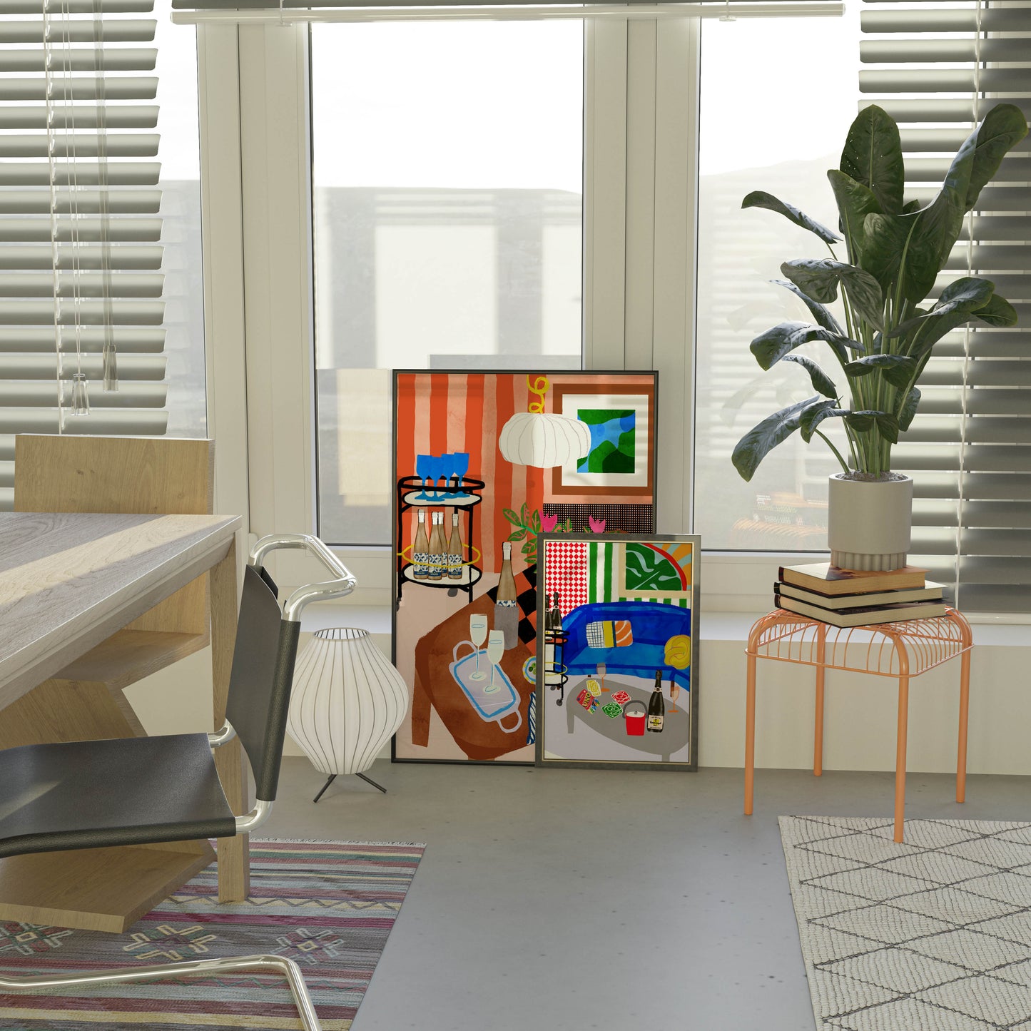 Champagne & Games Art Print