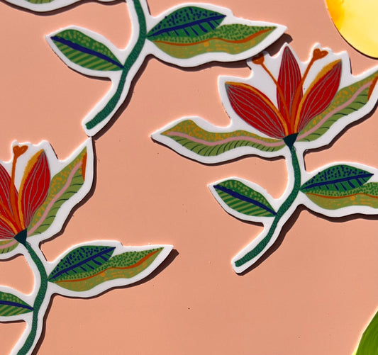 BLOOMING FLOWER STICKER