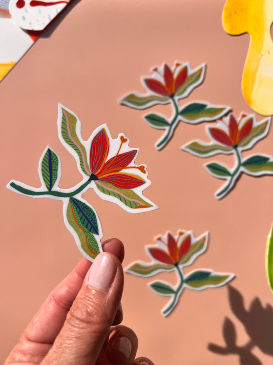 Blooming Flower Vinyl Decal: BFF Gift, Stocking Stuffer for Water Bottles, Laptops & More