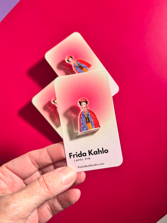 Frida Kahlo Lapel Pin - VIOLETREDSTUDIO