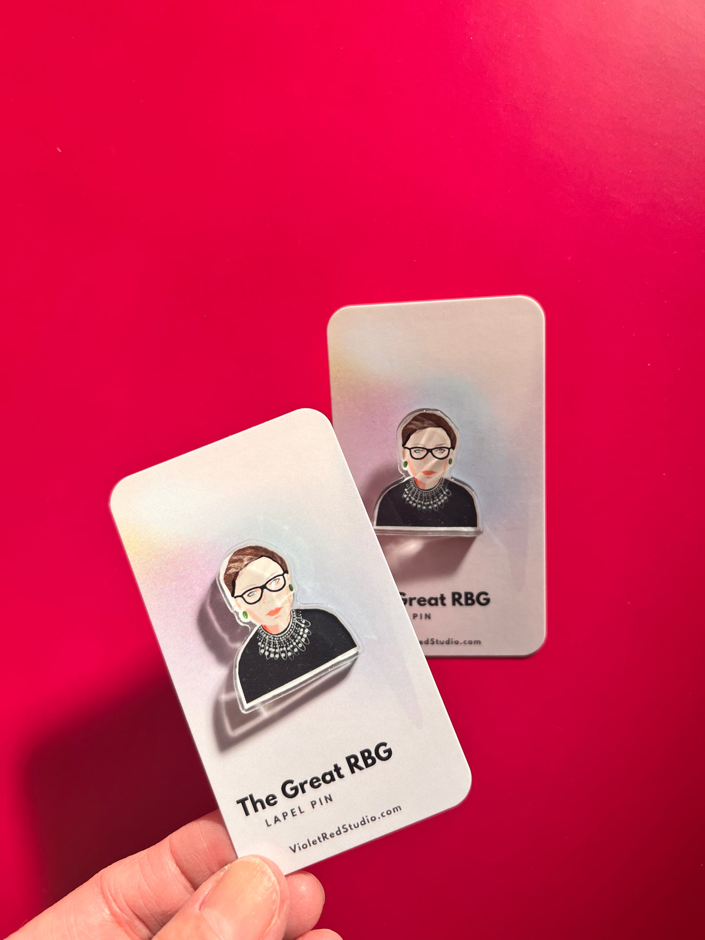 RBG Lapel Pin - VIOLETREDSTUDIO