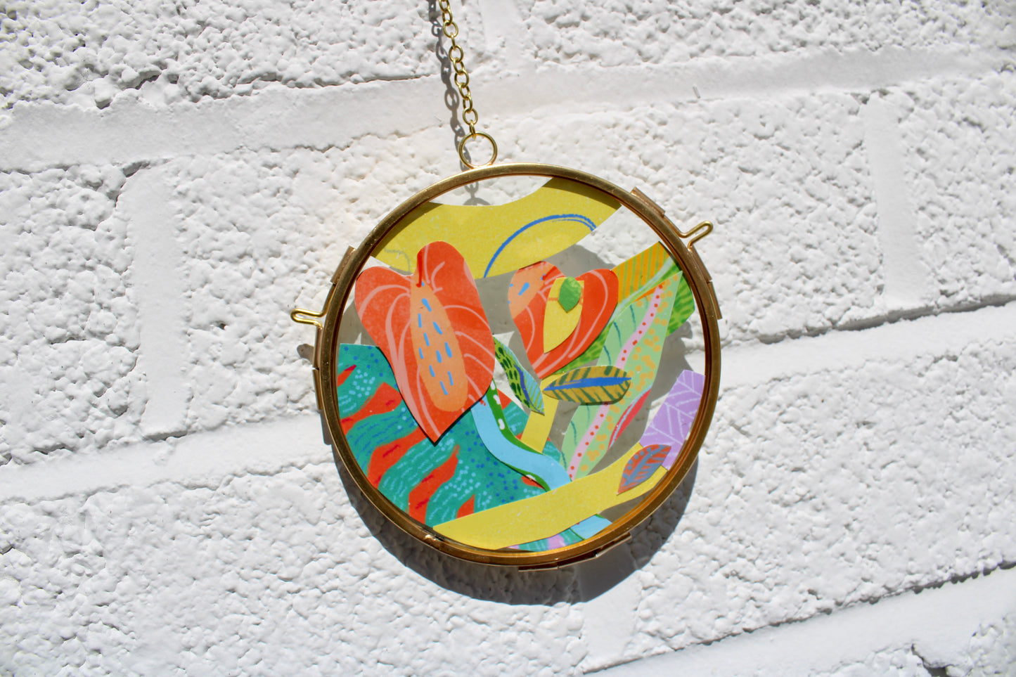 Maximal Flower Art | Collage on Glass Frame | Handmade | New Home Gift | Doble Dancer #2Art | Doble Dancer #6 (Copy)