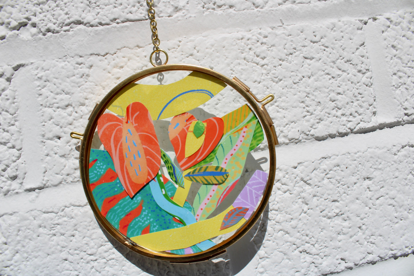 Maximal Flower Art | Collage on Glass Frame | Handmade | New Home Gift | Doble Dancer #2Art | Doble Dancer #6 (Copy)