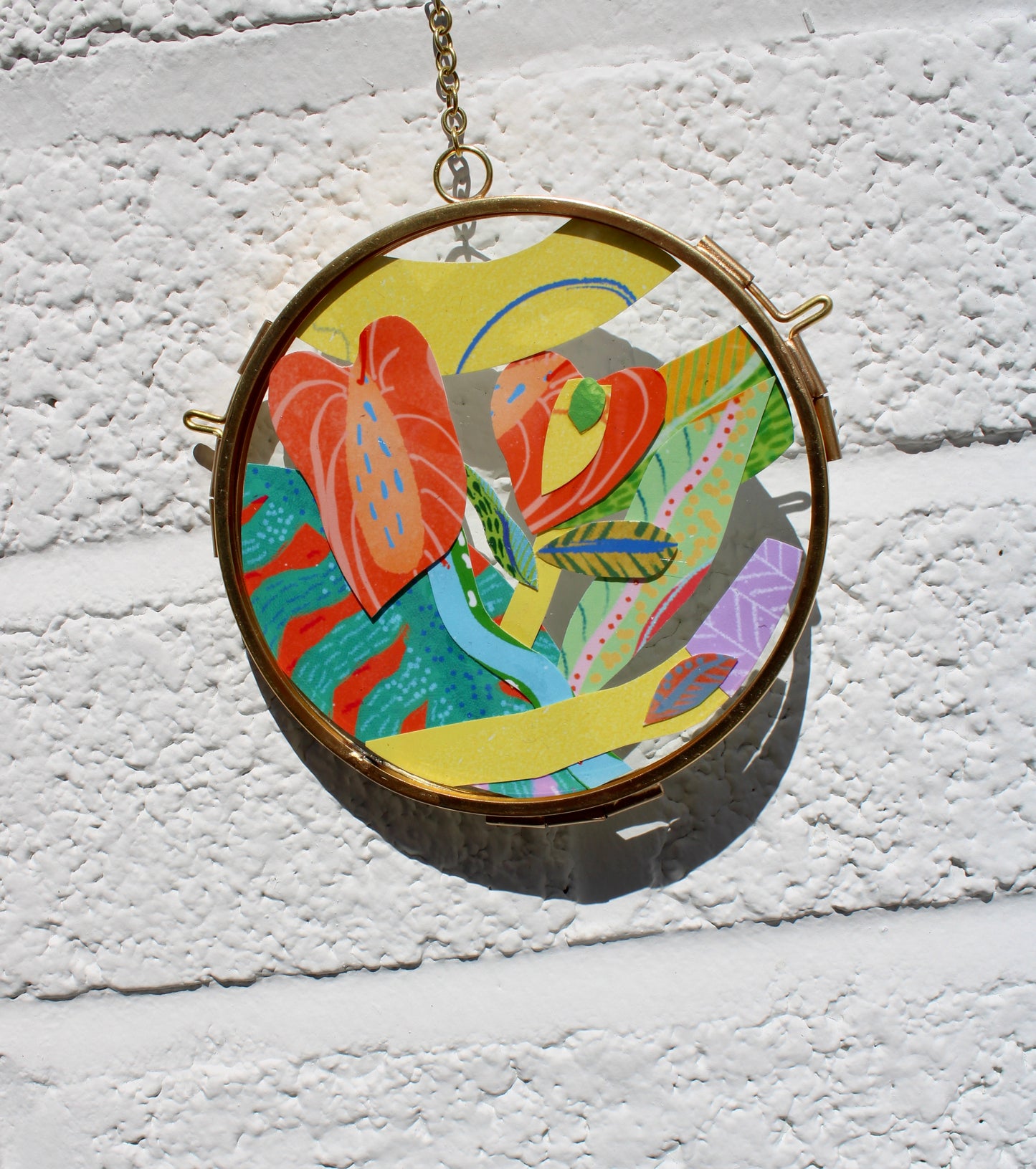 Maximal Flower Art | Collage on Glass Frame | Handmade | New Home Gift | Doble Dancer #2Art | Doble Dancer #6 (Copy)