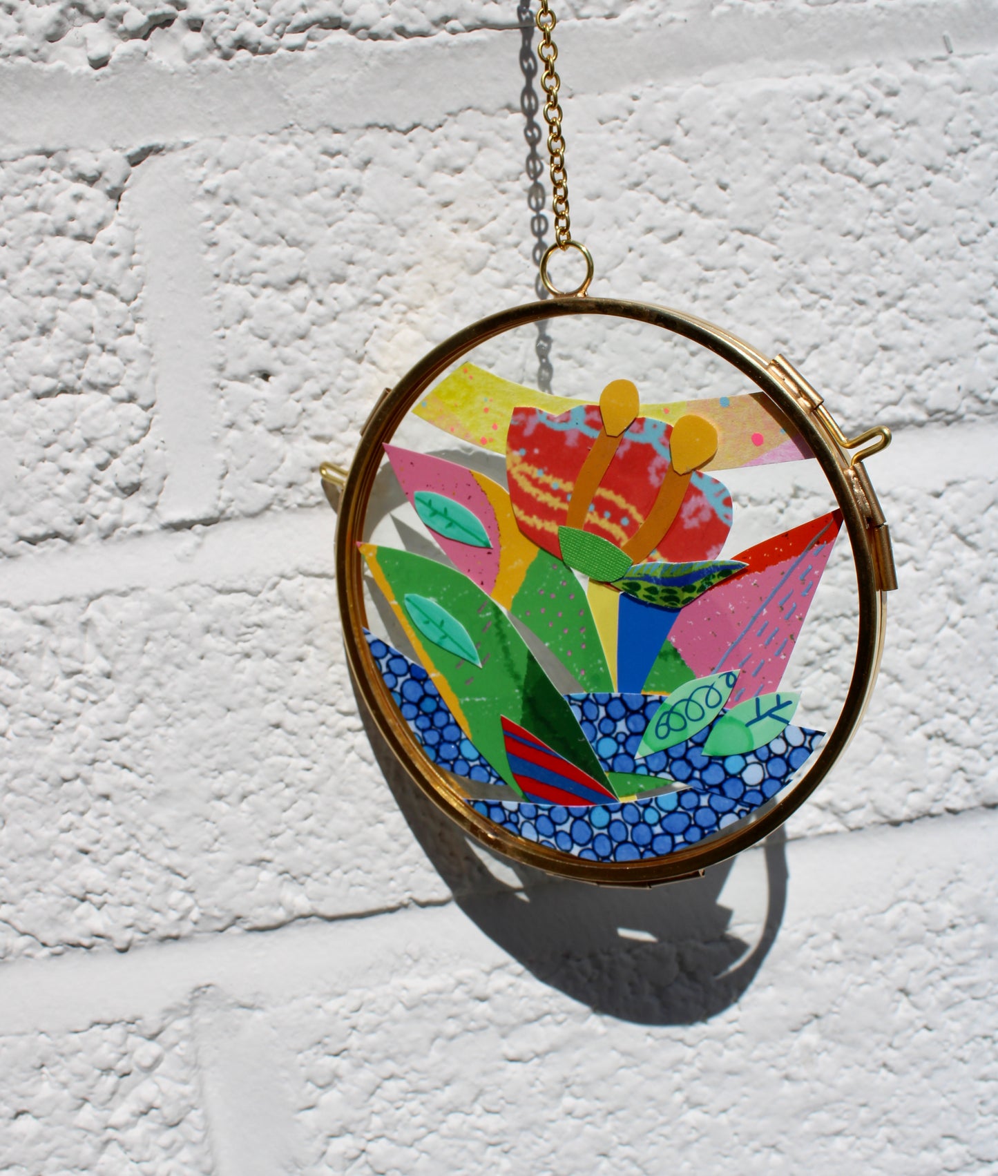 Ethereal Bloom | Flower Art | Collage on Glass Frame | Handmade | Original Art | Tiny Dancer #12