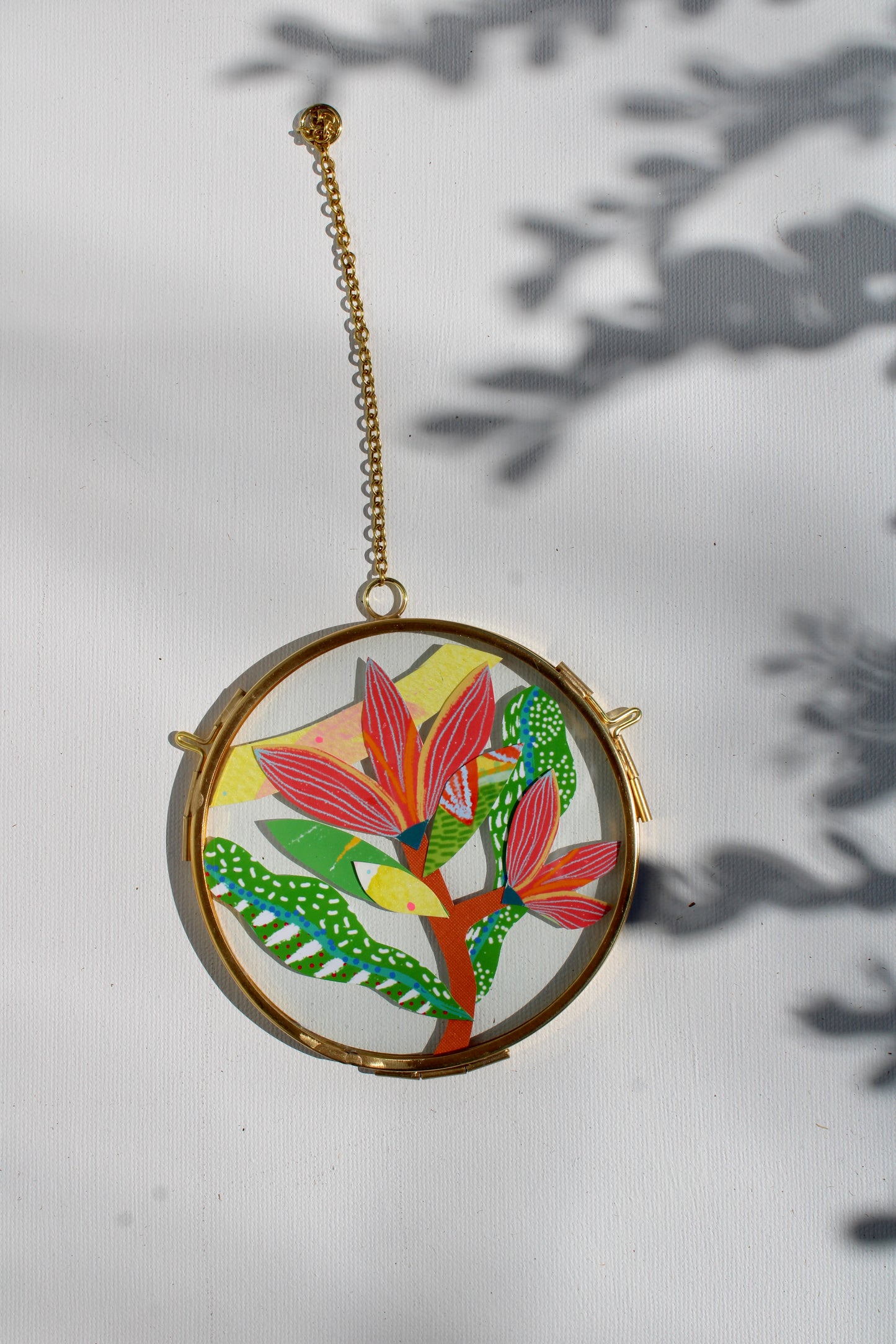 The Knowledge Flower | Maximal Flower Art | Collage on Glass Frame | Handmade | Original Art | Doble Dancer #6