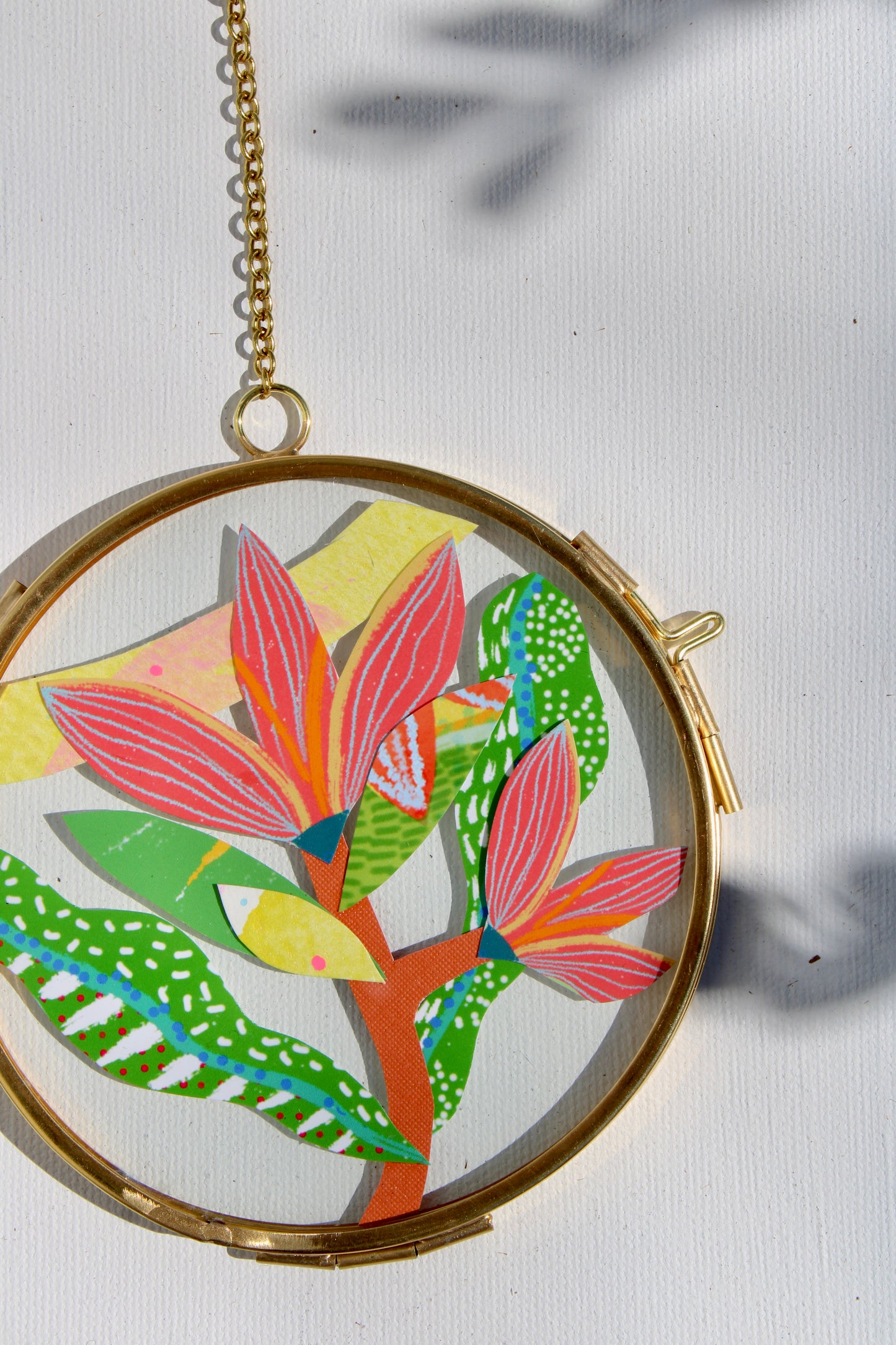 The Knowledge Flower | Maximal Flower Art | Collage on Glass Frame | Handmade | Original Art | Doble Dancer #6
