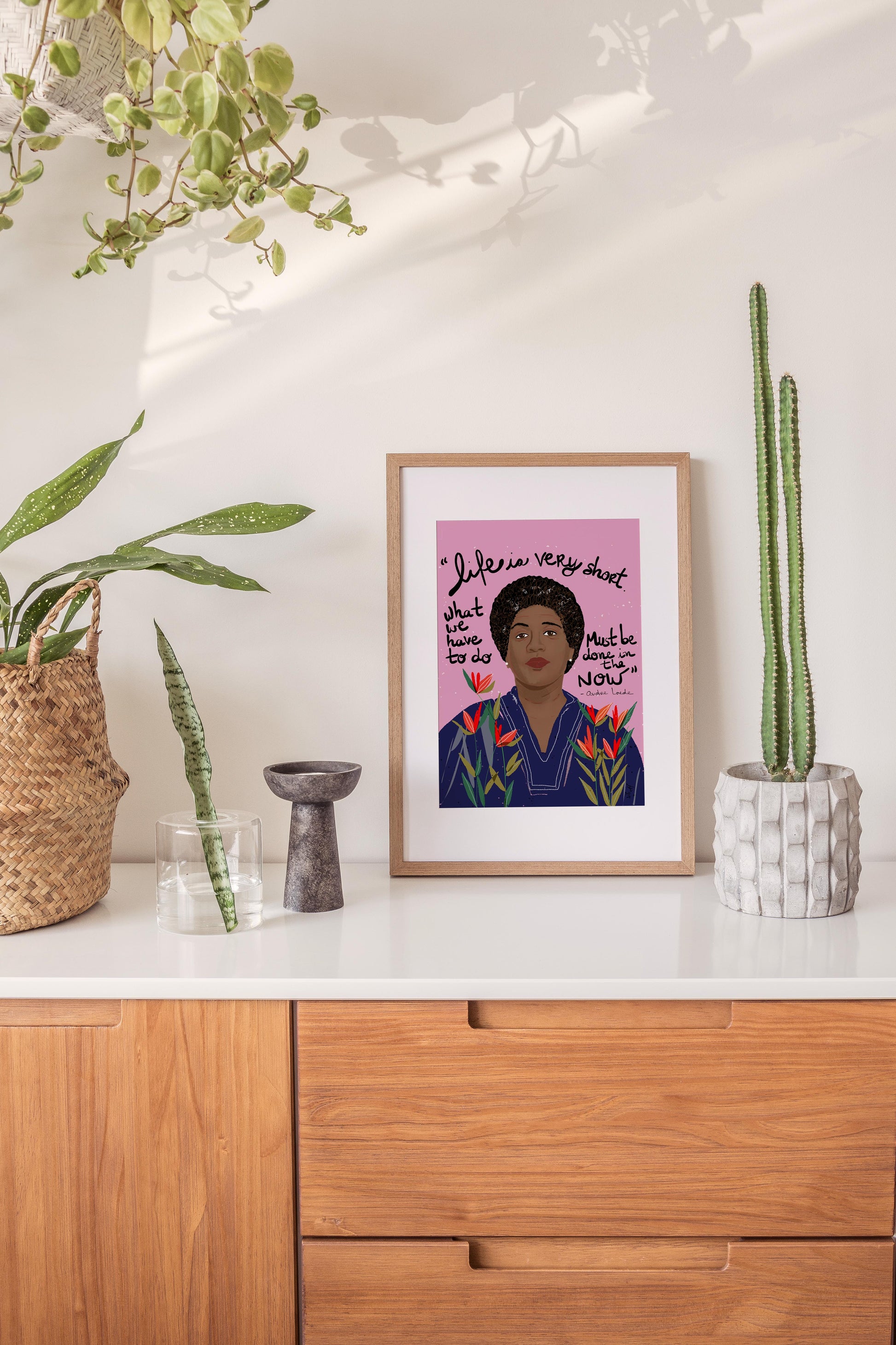 Audre Lorde Art Print – Poet & Activist Portrait, Feminist Icon Wall Art, Inspirational LGBTQ+ & Civil Rights Leader Decor - VIOLETREDSTUDIO
