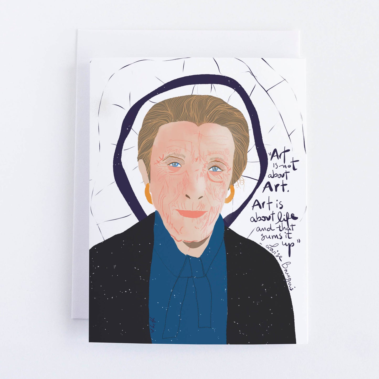 Louise Bourgeois Art Print – Feminist Artist Portrait, Bold Wall Art Celebrating Emotion & Creative Legacy