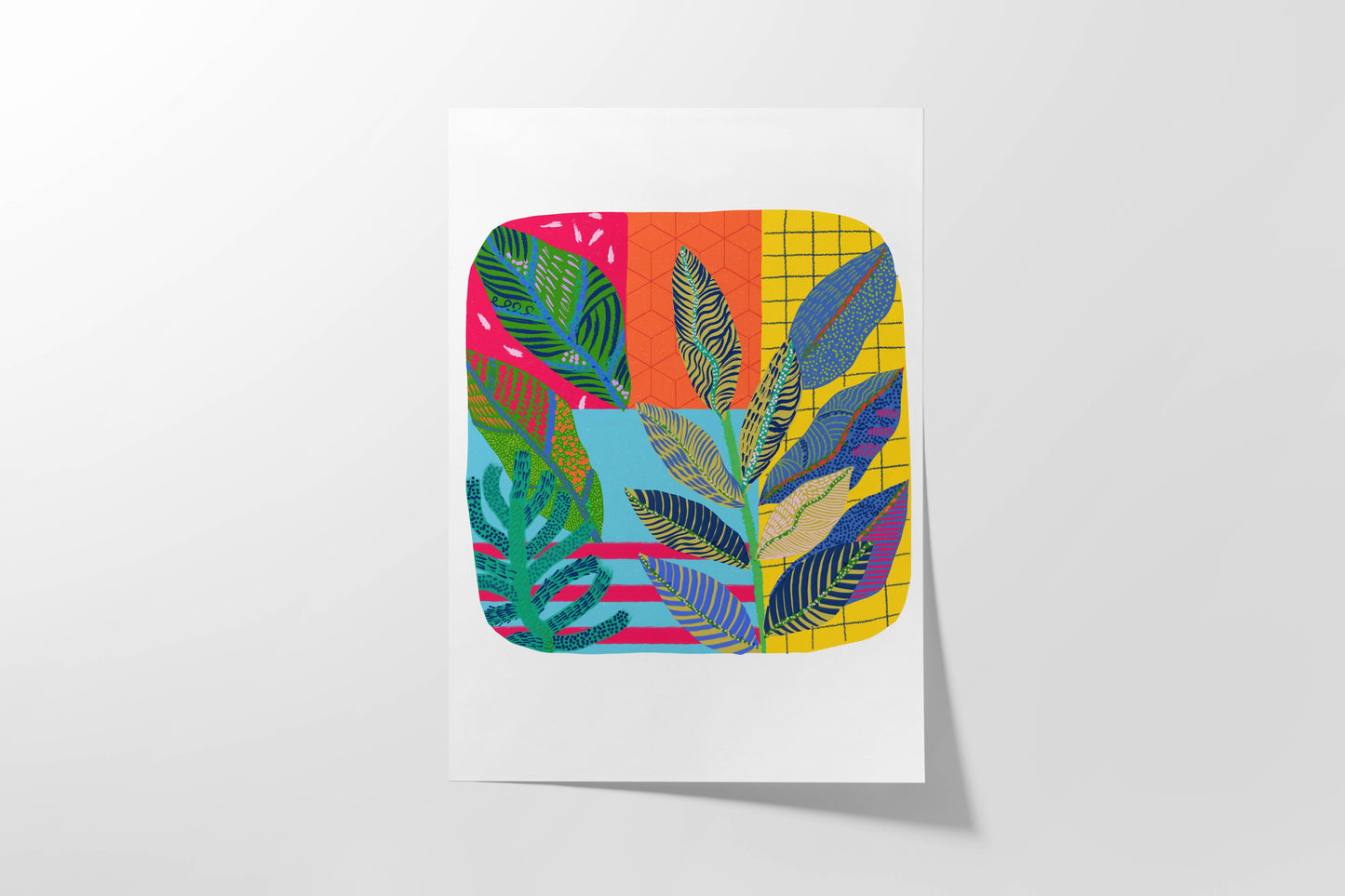 Bold Greenery Art Print - Colorful Eclectic Poster, Trendy Wall Art for Dorm Rooms & Home Decor Decor (Copy) - VIOLETREDSTUDIO