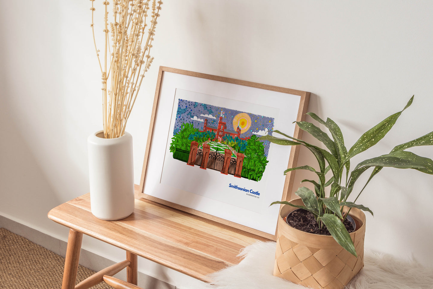Smithsonian Castle Art Print – Whimsical Washington DC Landmark Illustration