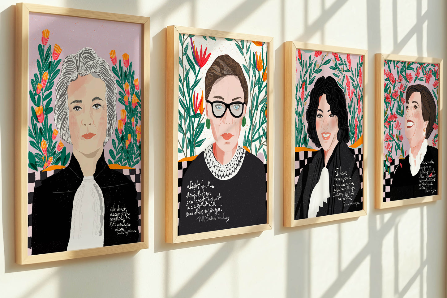 Women of the Supreme Court Art Print Set | Inspirational Wall Art Collection - VIOLETREDSTUDIO