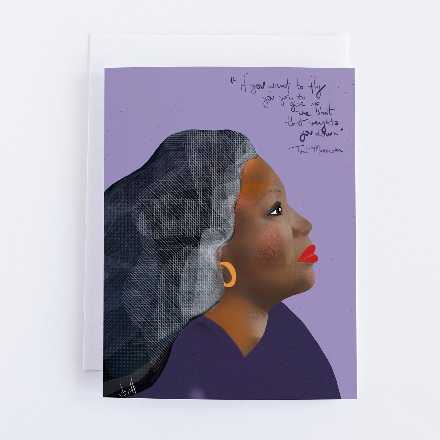 Toni Morrison Portrait Print – Illustrated Literary Icon Wall Art, Black History Decor, Inspirational Author Gift - VIOLETREDSTUDIO