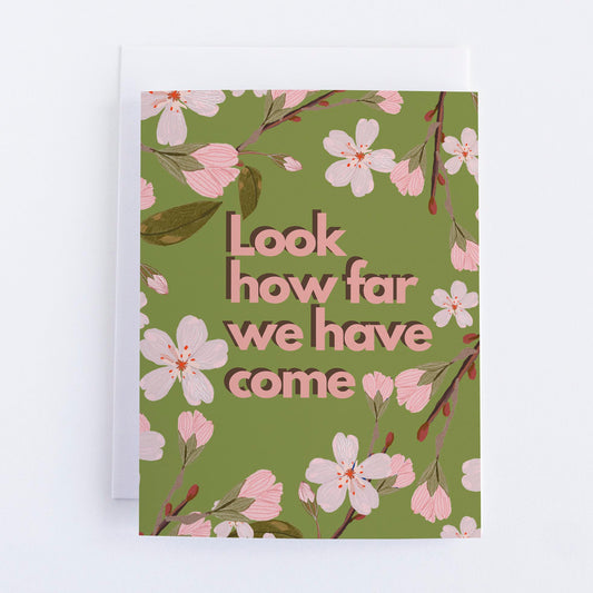 Look How Far We've Come | Anniversary Greeting Card - VIOLETREDSTUDIO