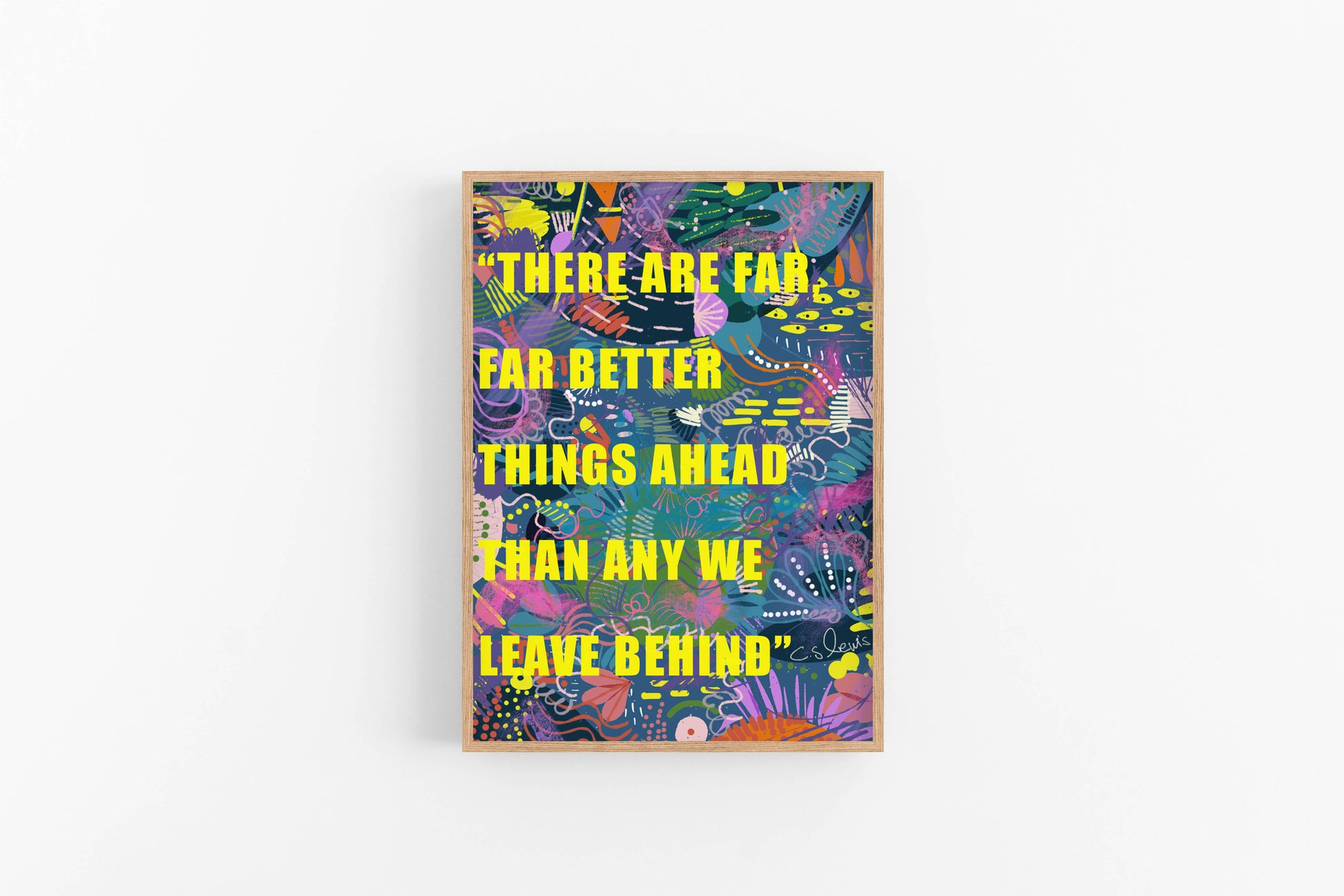 Inspirational C.S. Lewis Quote Poster: Optimistic Wall Art for Dorms, Offices & Cubicles - VIOLETREDSTUDIO