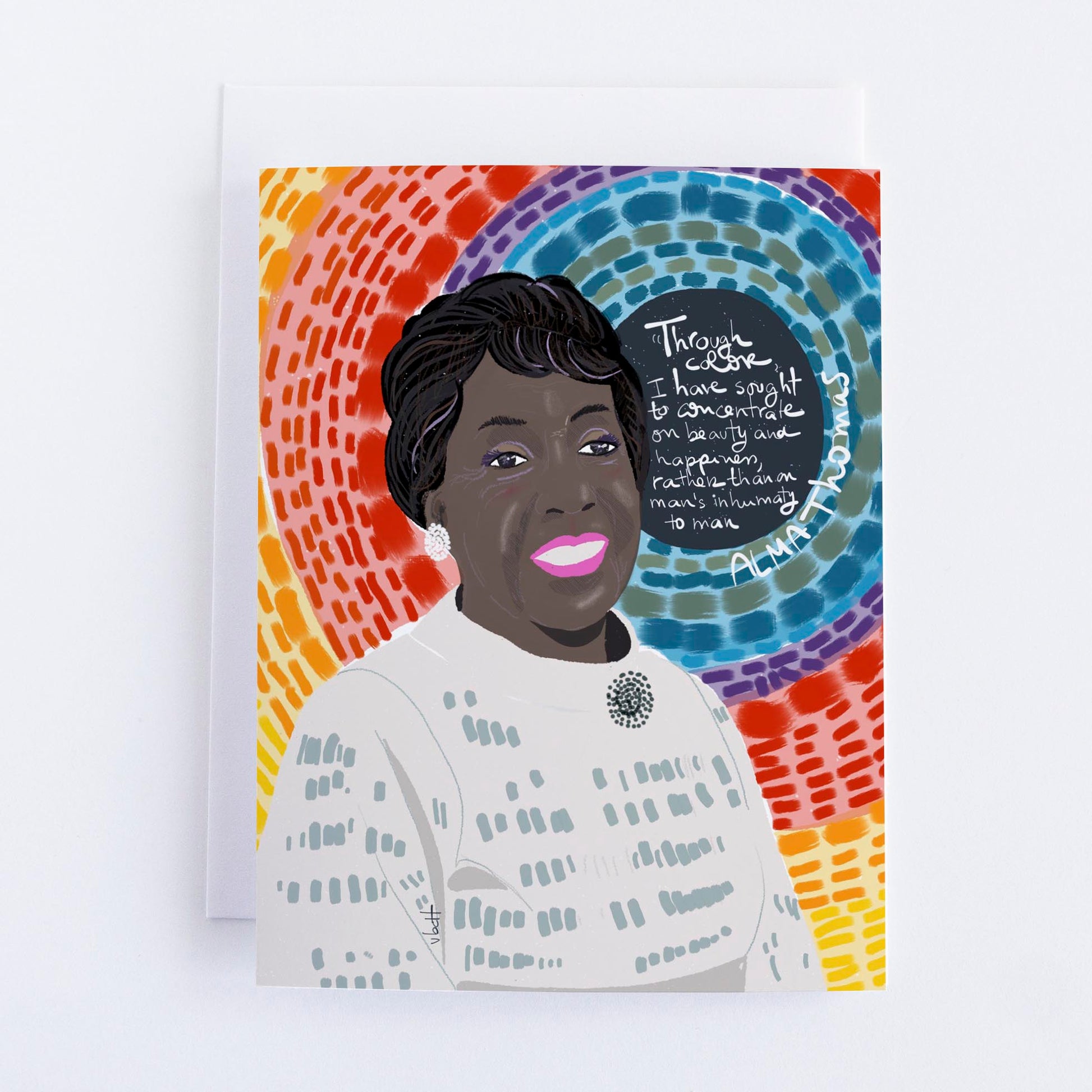 Alma Thomas Art Print – Abstract Artist Portrait, Feminist Art Wall Decor, Inspirational Creative Visionary - VIOLETREDSTUDIO