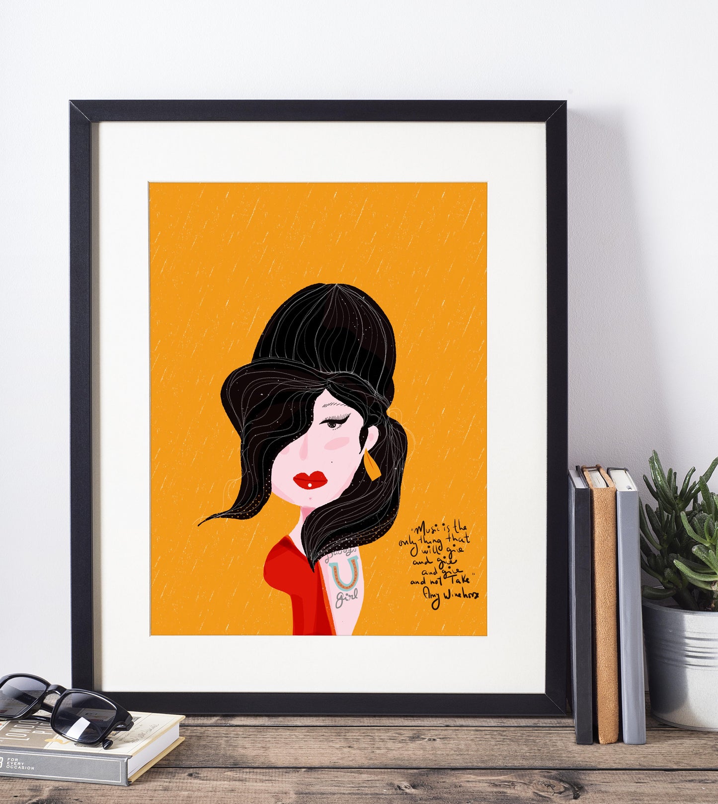 Amy Winehouse Art Print – Iconic Musician Wall Art, Bold Tribute Portrait, Inspirational Singer Decor