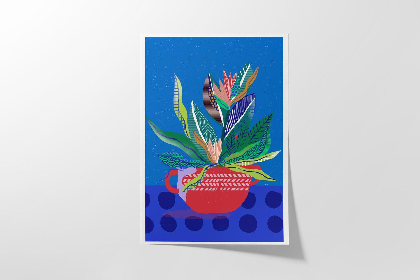 Set of 4 Colorful Botanical Prints – Bold Modern Flower Wall Art for Dorm Rooms, Living Rooms & Gallery Walls