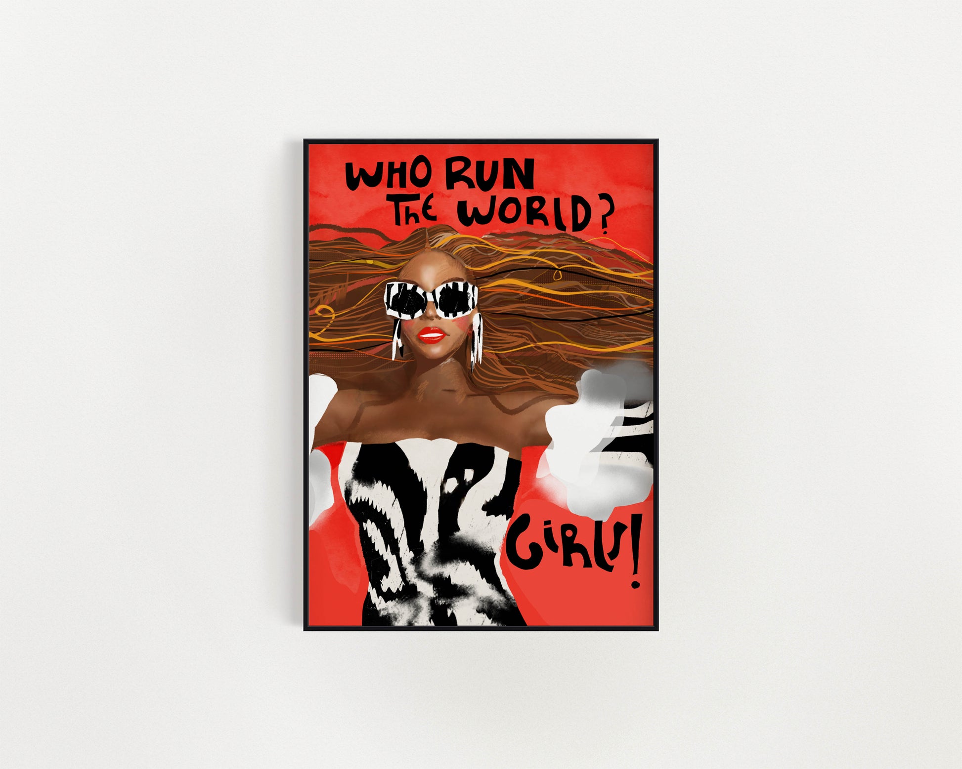 Beyoncé Art Print – Music Icon Portrait, Inspirational Performer & Feminist Wall Art, Queen of Pop Culture Decor - VIOLETREDSTUDIO