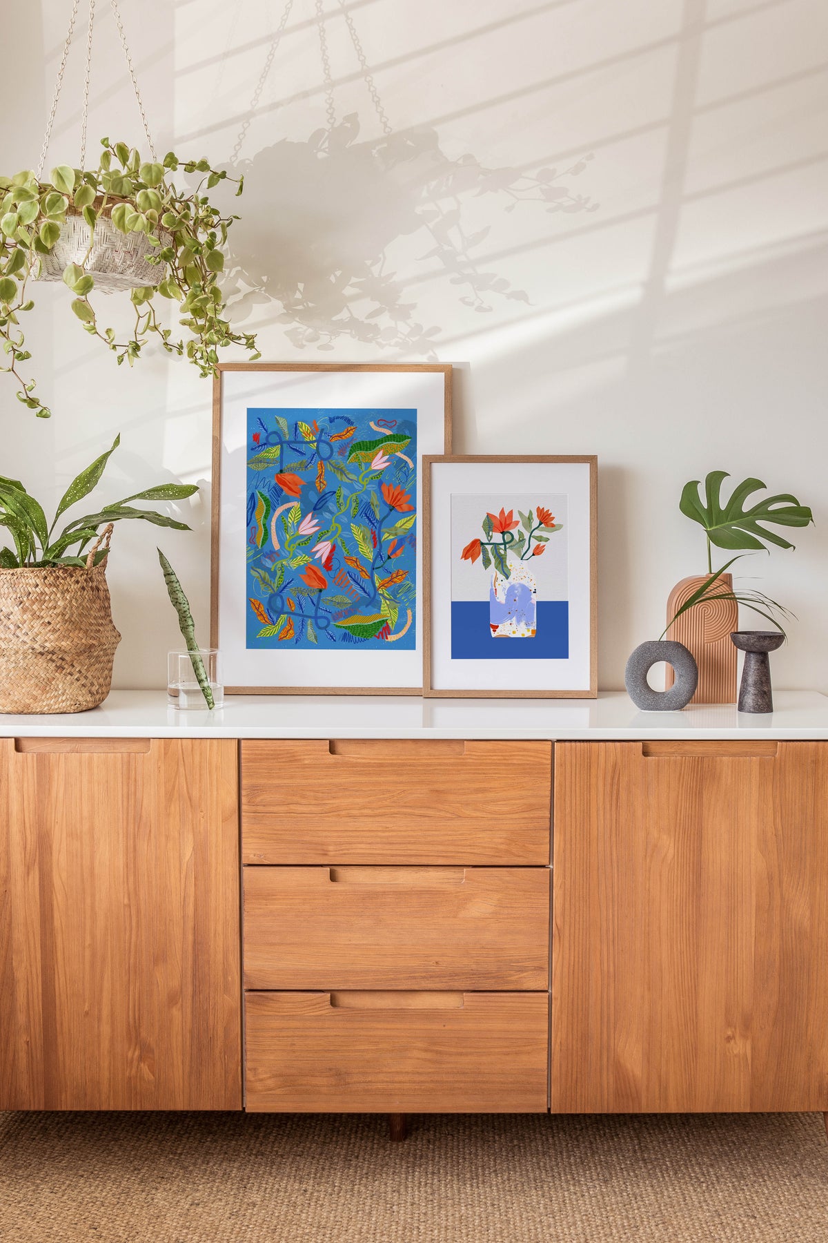 Flower Art Print, Relaxing Living Room Art, New Home Gift, Accent Print - VIOLETREDSTUDIO