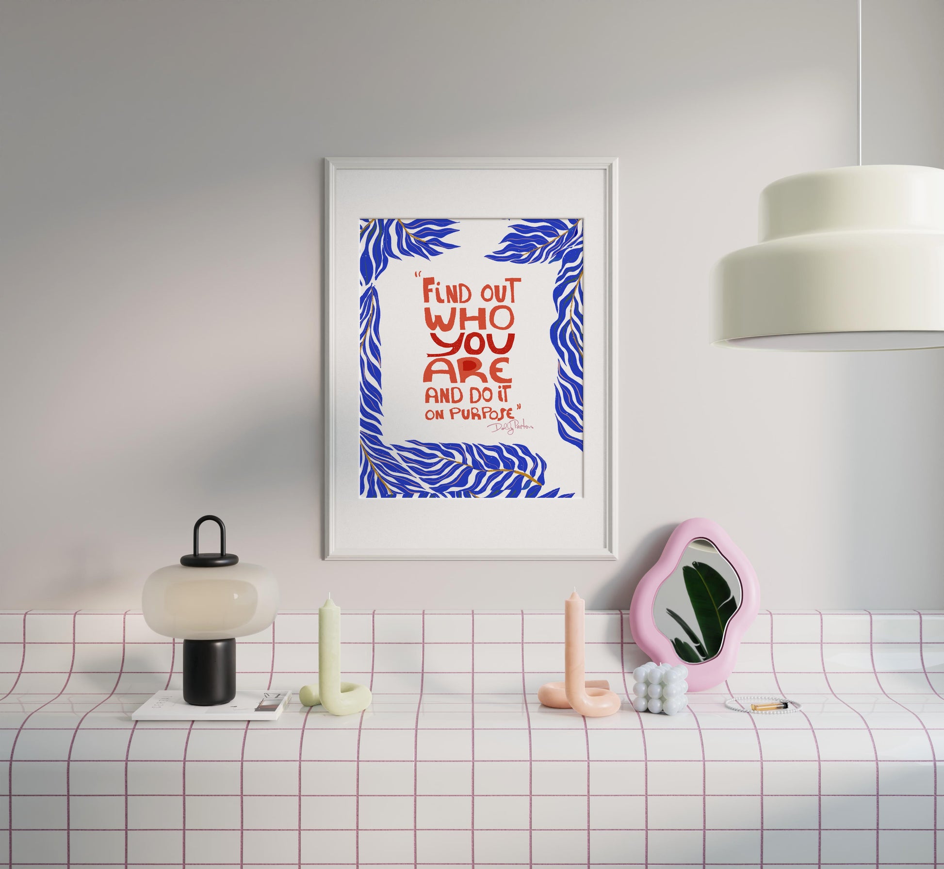InspirationalTypographic Art Print – Perfect Gift for Best Friend, College Room Décor, or Statement Dorm Art - VIOLETREDSTUDIO
