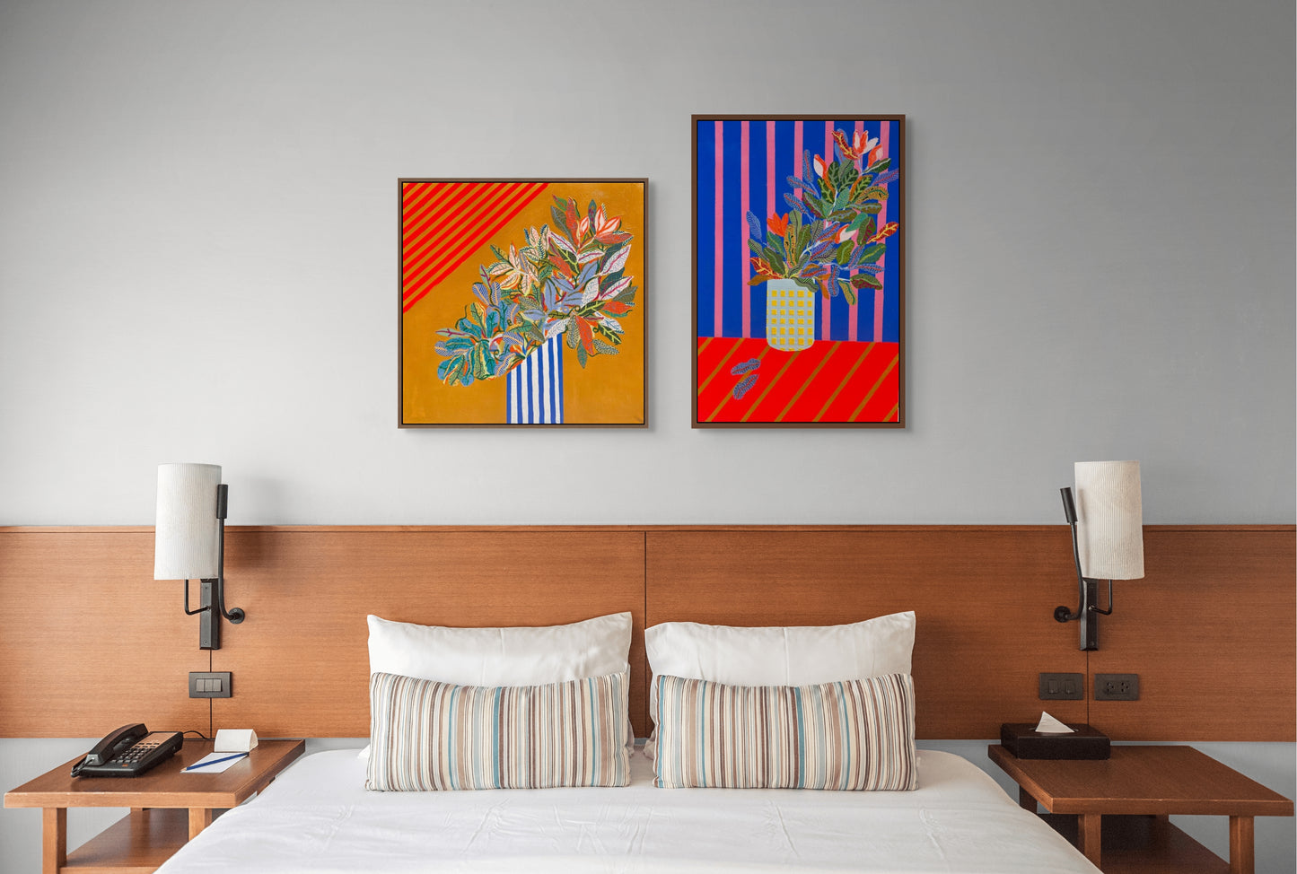 “Flower Vase” – Original Mixed Media Painting on Canvas (36x24)