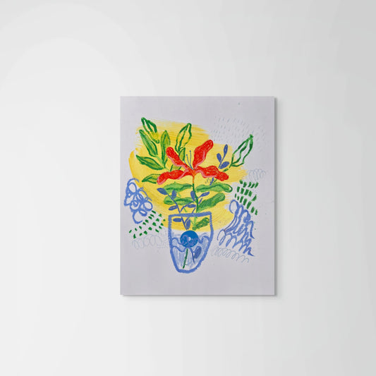 Sunny Bloom – Original Mixed Media Flower Artwork