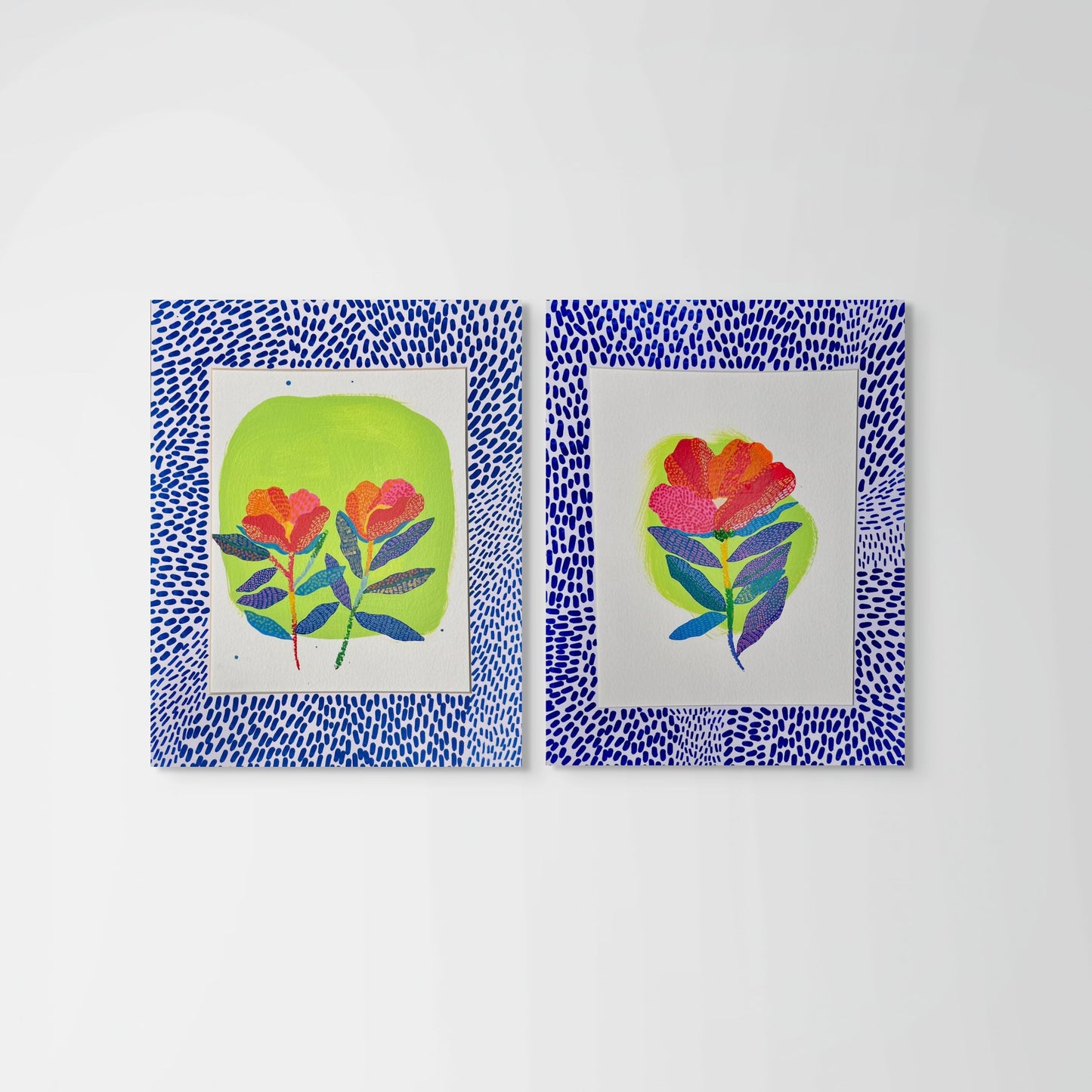 Glow Bloom – Original Flower Art on Paper