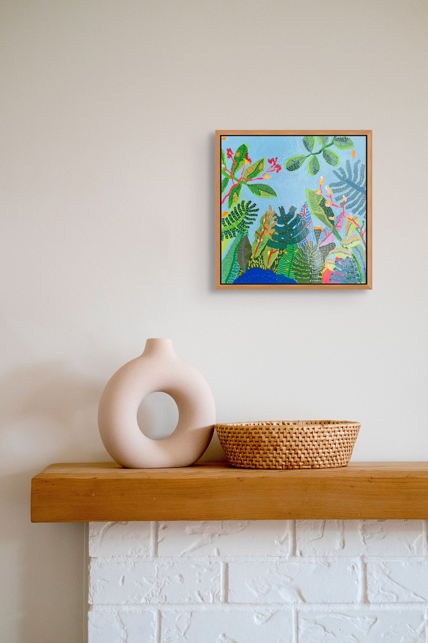 Canopy Glow – Original Mixed Media on Wood Panel (12x12)