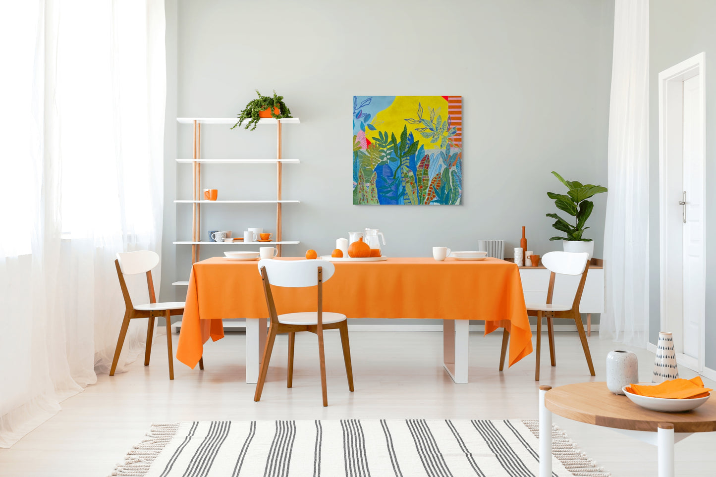 “Shape Study in Color” – Original Mixed Media Painting on Canvas