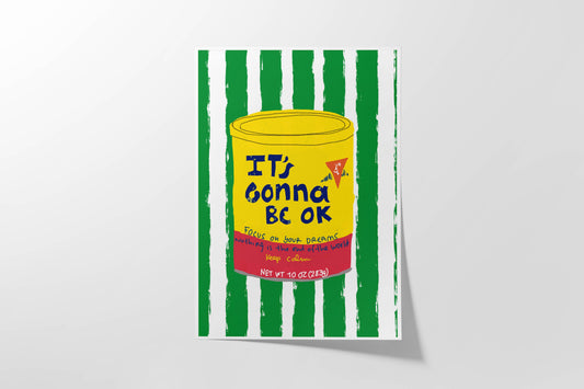 It’s Gonna Be OK Motivational Art Print | Colorful Wall Decor - VIOLETREDSTUDIO