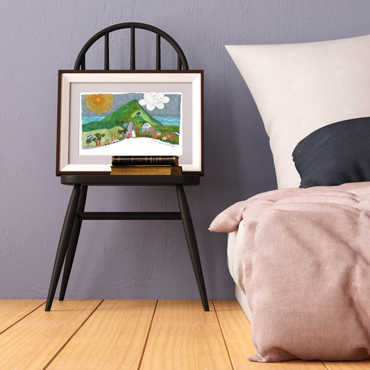 Managua-Travel Art-Ready to Frame-Nicaragua Art-Cubicle Decor - VIOLETREDSTUDIO