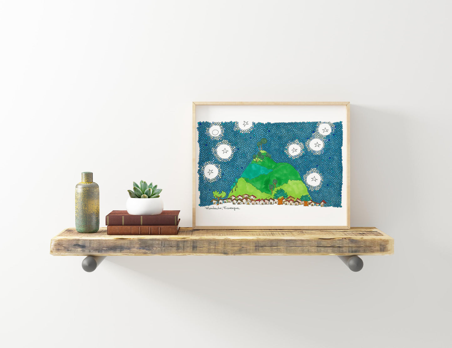 Vibrant Nicaragua Wall Art Set: 4 Colorful Prints for Cubicle, Dorm, Office Decor - Unique Father's Day Gift - VIOLETREDSTUDIO