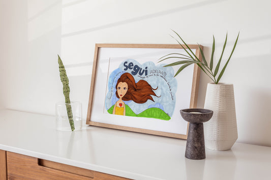 Move Forward No Matter What Spanish motivational wall art quote print Violet Red Studio