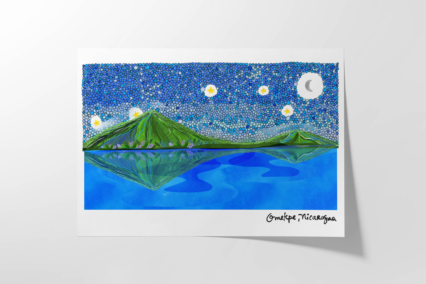 Ometepe Art Print, Cubicle Decor, Landscape Art, World Cities, Skyline and Travel Prints (Copy)