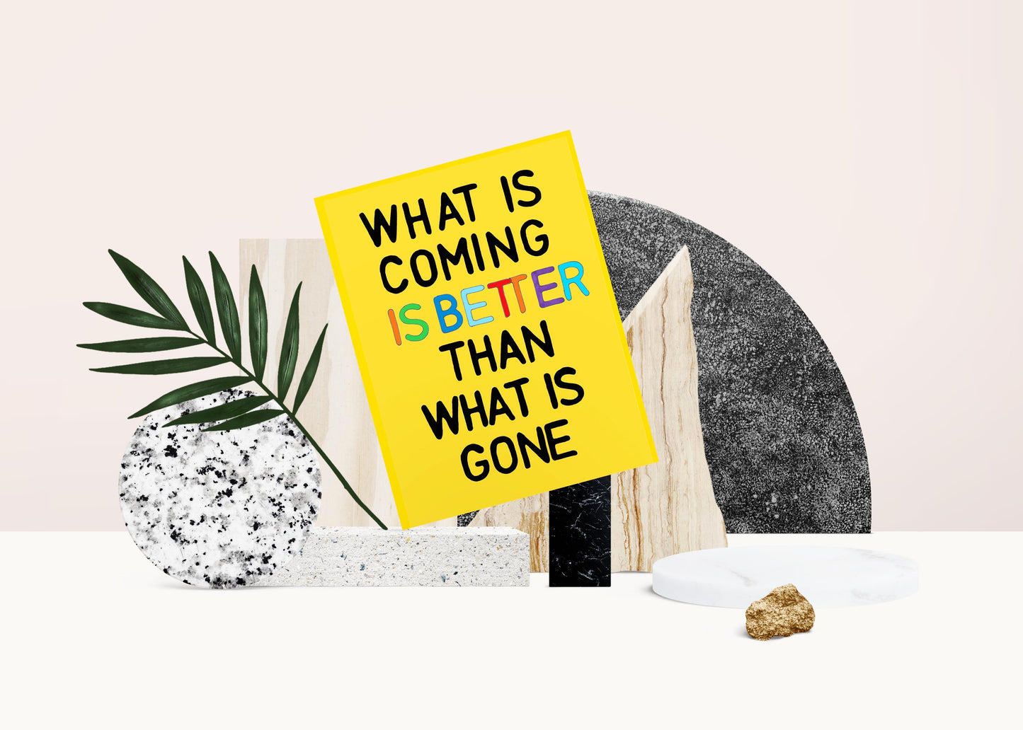 Optimistic Art Print, Cubicle Decor, Divorce Gift, Positive Wall Art, Maximalist Decor - VIOLETREDSTUDIO