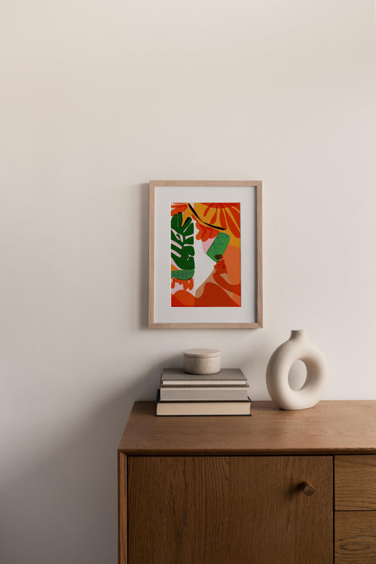 Minimal Abstract Art Print - Neutral Abstract Painting, Elegant Living Room Wall Decor - VIOLETREDSTUDIO