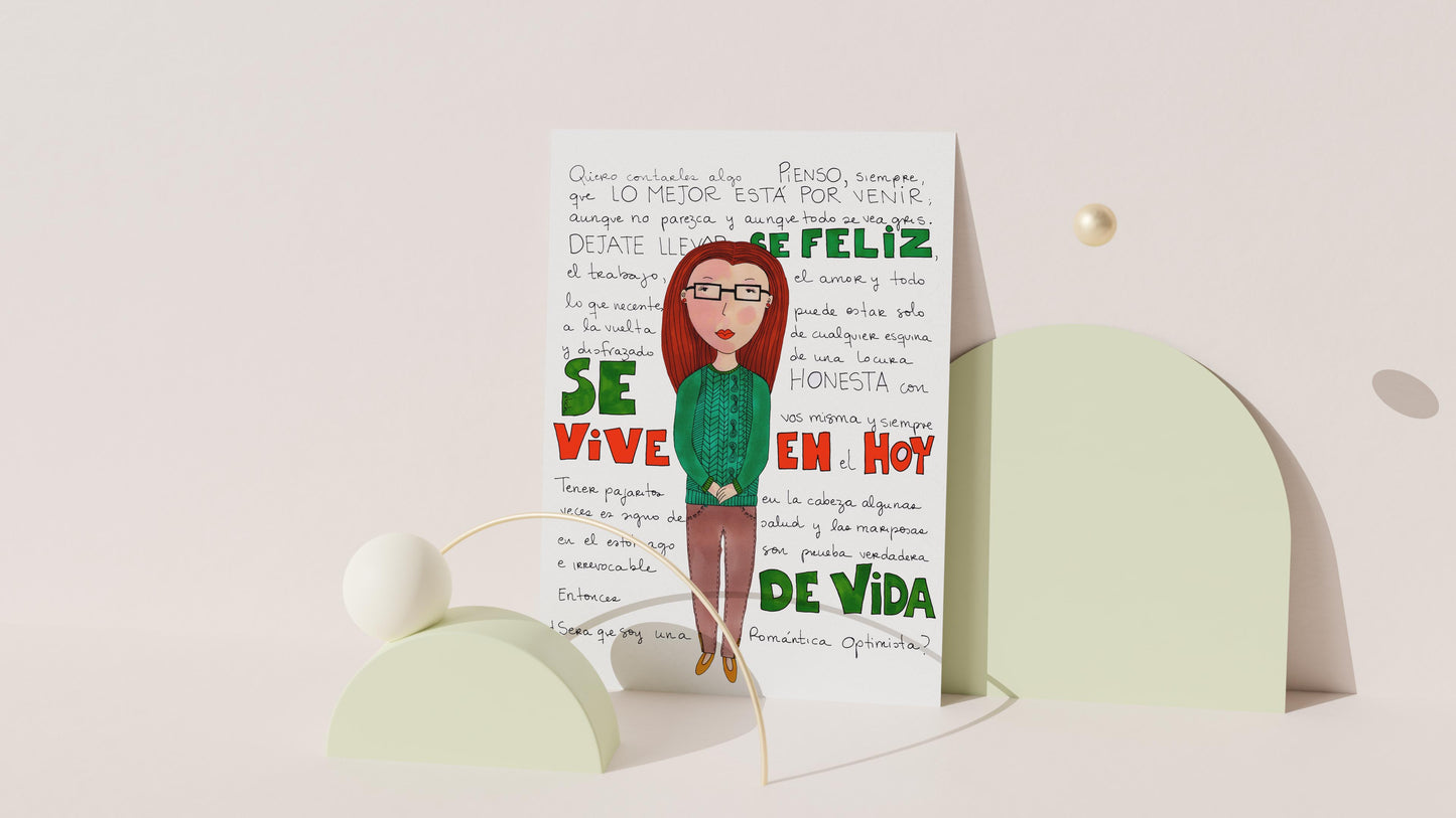 Vive Hoy – Spanish Art Print | Violet Red Studio