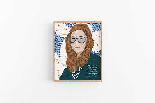 Margaret Hamilton Art Print – Pioneering Computer Scientist Portrait, Inspirational STEM Wall Art, Iconic NASA Legacy - VIOLETREDSTUDIO