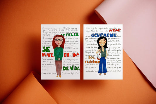two art prints with inspiring quotes in spanish