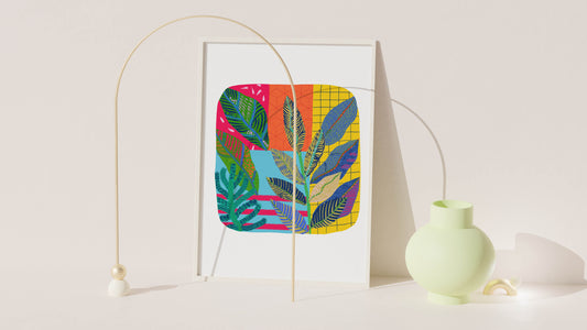 Bold Greenery Art Print - Colorful Eclectic Poster, Trendy Wall Art for Dorm Rooms & Home Decor Decor (Copy) - VIOLETREDSTUDIO